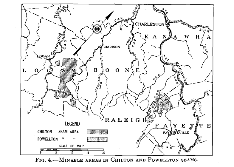 location of the powellton coal seam